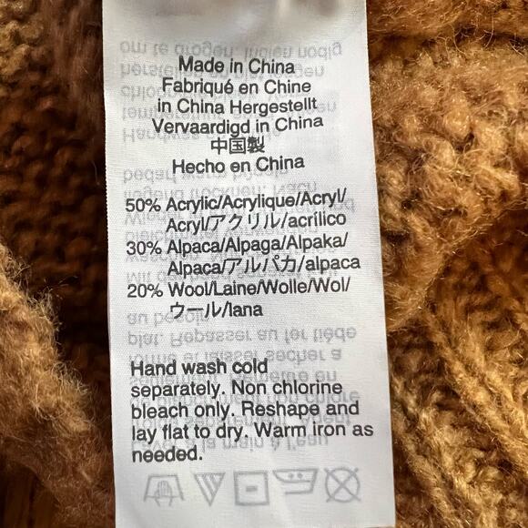 Madewell Sweater Womens XXS Balloon Sleeve Pullover Colorblock Knit Wool Alpaca - Picture 5 of 8